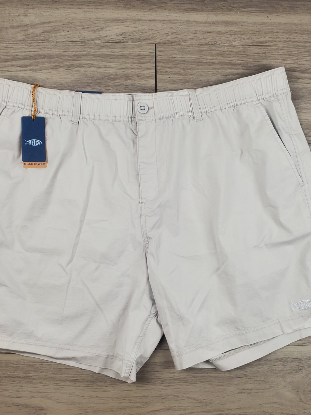 AFTCO Landlocked Fishing Shorts Mens XXL 40 Khaki 6" Stretch NWT